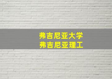 弗吉尼亚大学 弗吉尼亚理工